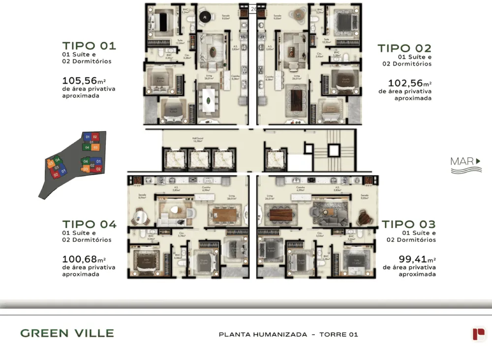 Apartamento para venda no bairro Meia Praia em Itapema
